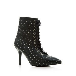 ARCHIVE Womens Black Lace Delancey Pointed Toe Stiletto Leather Booties 7